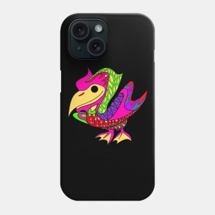 dark pelican shore in mayan ecopop boho pattern Phone Case