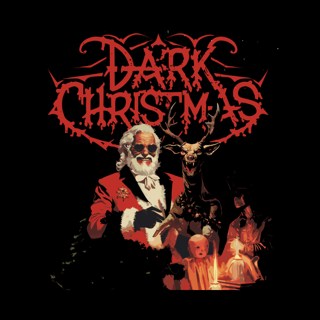 Dark Christmas Evil Deathmetal Design - Unleash Festive Metal Mayhem by Soulphur Media