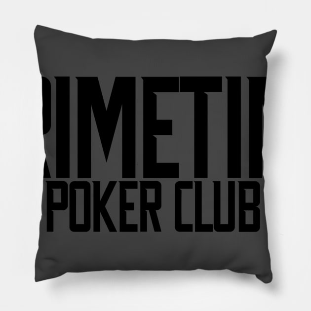 Primetime Poker Club Vintage Logo Pillow by Primetime Gear