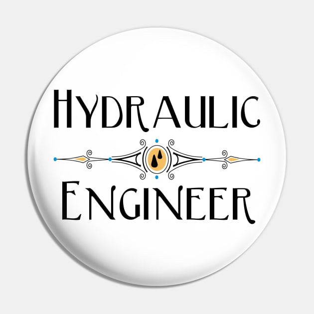 Hydraulic Engineer Decorative Line Pin by Barthol Graphics