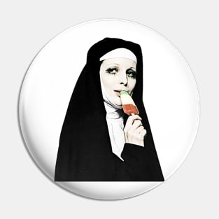 Nun With Ice Cream Pin