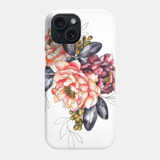 Peonies and Berries Phone Case