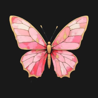 Pink and Gold Butterfly T-Shirt