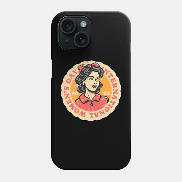 international womens day 2024 - retro Phone Case by Cybord Design