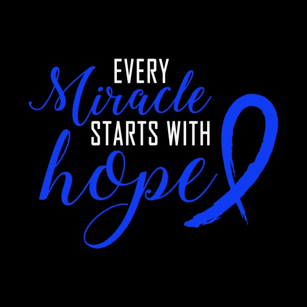 Every Miracle Starts With Hope Chronic Fatigue Syndrome Awareness Blue Ribbon Warrior Hope Cure by celsaclaudio506