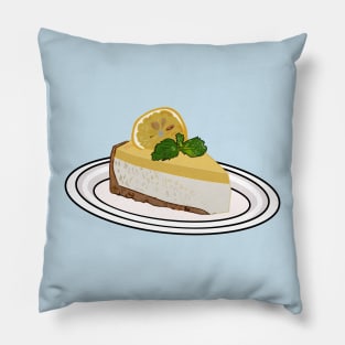 Lemon cheesecake cartoon illustration Pillow