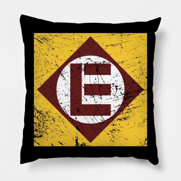 Distressed Erie Lackawanna Railway Pillow by Railway Tees For All