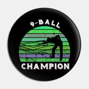 9-ball pool champion - vintage billiards Pin