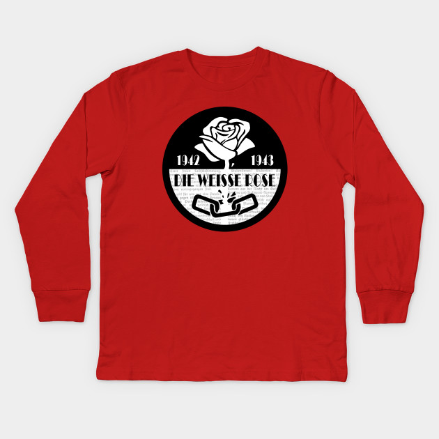 White Rose Resistance Antifascist Koszulka Dzieciece Z Dlugim Rekawem Teepublic Pl