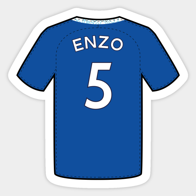 Enzo Fernandez Jersey - Enzo Fernandez - Sticker | TeePublic