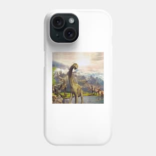 Dinosaurs in the river Phone Case