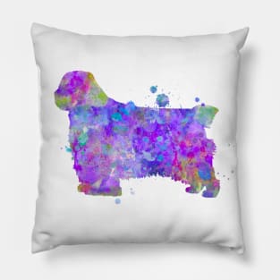 Clumber Spaniel Watercolor Painting Pillow