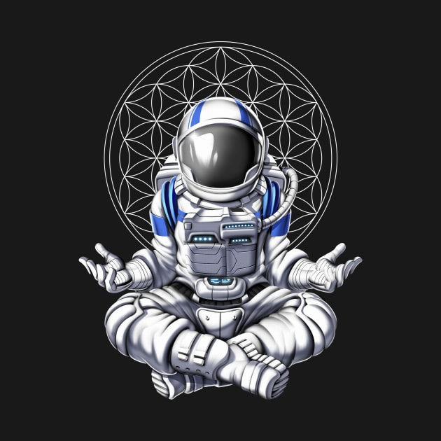 Astronaut Zen Yoga by underheaven