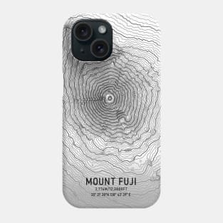 Mount Fuji Topographic Map Phone Case