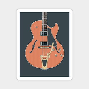 Rock Hollow Body Guitar Magnet