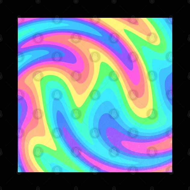 Groovy Swirl Abstract Rainbow by Trippycollage