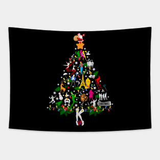 Ugly Broadway Christmas Tree Tapestry