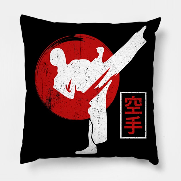 Karate Fighter Black Belt Karate Kick Pillow by MzumO