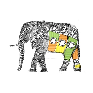 African Elephant Sketch T-Shirt