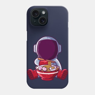 Cute Astronaut Eating Ramen Cartoon Phone Case