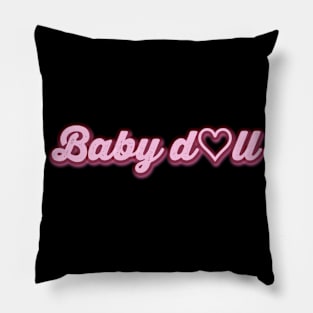 Baby doll calligraphy design Pillow