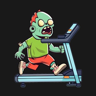 Zombie Walking on a Gym Treadmill T-Shirt