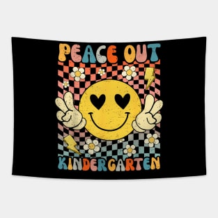 Peace Out Kindergarten  Last Day Of School Graduate Tapestry