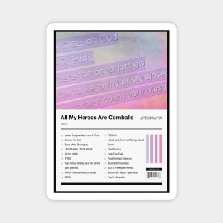 All My Heroes Are Cornballs Album Tracklist Magnet