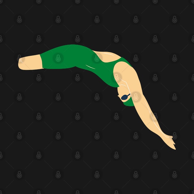 Diving - Green by stickersbyjori