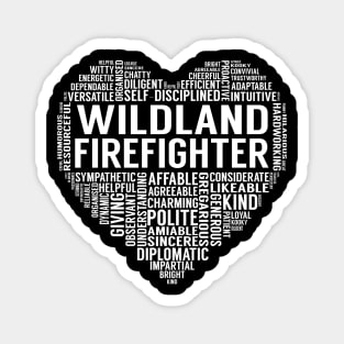 Wildland Firefighter Heart Magnet