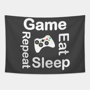 Eat Sleep Game Repeat Gaming Gamer New T-Shirt Gift Fathers Day Tapestry