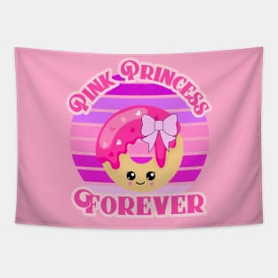 Pink Aesthetic: Pink Princess Kawaii Pink and Lavender Doughnut Tapestry