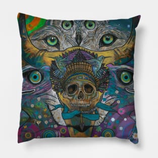 Blue Totem Pillow