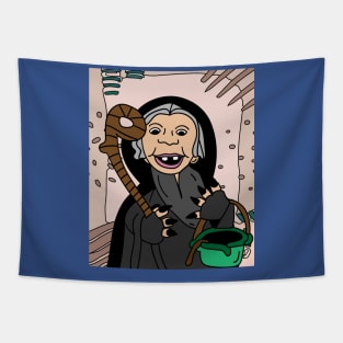 Funny Dwarf Garden Gnome Tapestry