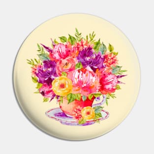 flowers art | valentine gift Pin