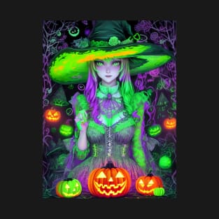 Halloween Cute Spooky Black Witch T-Shirt