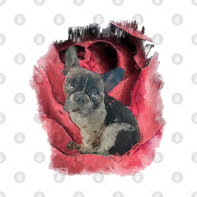 Little Angry Frenchie Bulldog by Leon Star Shop