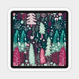 Christmas night in the forest VI Magnet