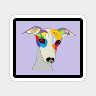 Colorful Whippet Magnet