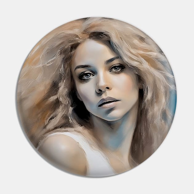 portrait of Shakira Pin by bogfl