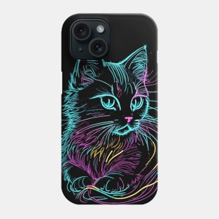 Neon Cat Phone Case