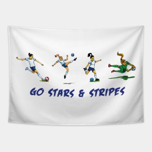 Go Stars and Stripes womens soccer Tapestry