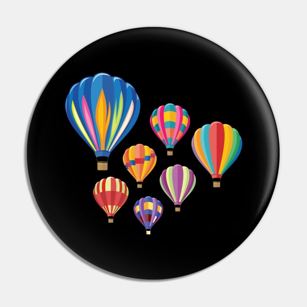 Hot Air Balloon Balloning Pin by MooonTees