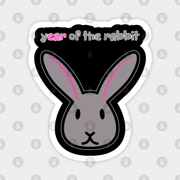 year of the rabbit- Chinese zodiac Magnet by Rattykins
