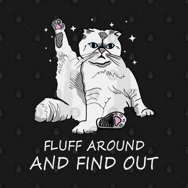 Funny Cat Shirt Fluff Around and Find Out by StarMa