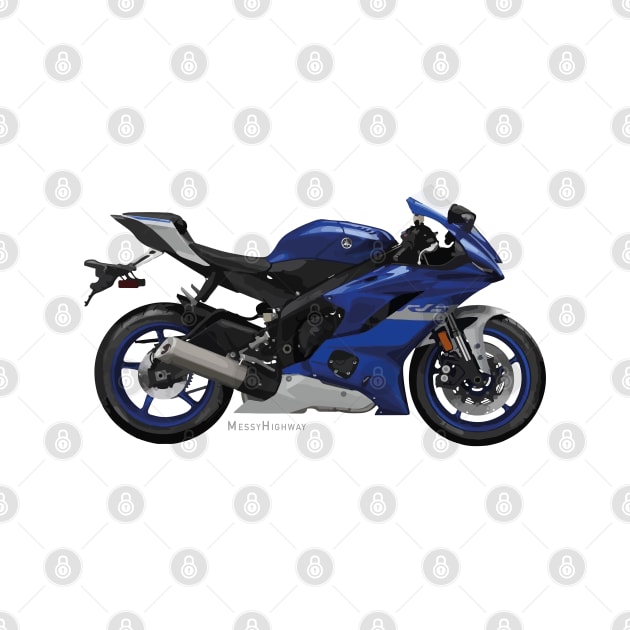 Yamaha R6 20 blue, s by MessyHighway