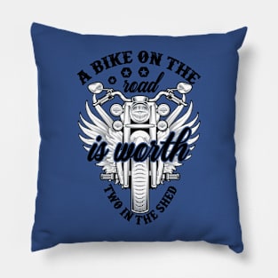 A bike on the road Pillow