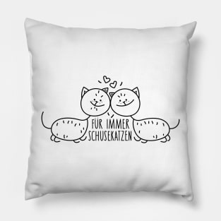 Cuddly cats couple Pillow