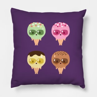 Kawaii ice cream friends Pillow