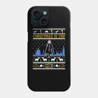 Sherlock Ugly Christmas Sweater. Christmas Is On. Phone Case